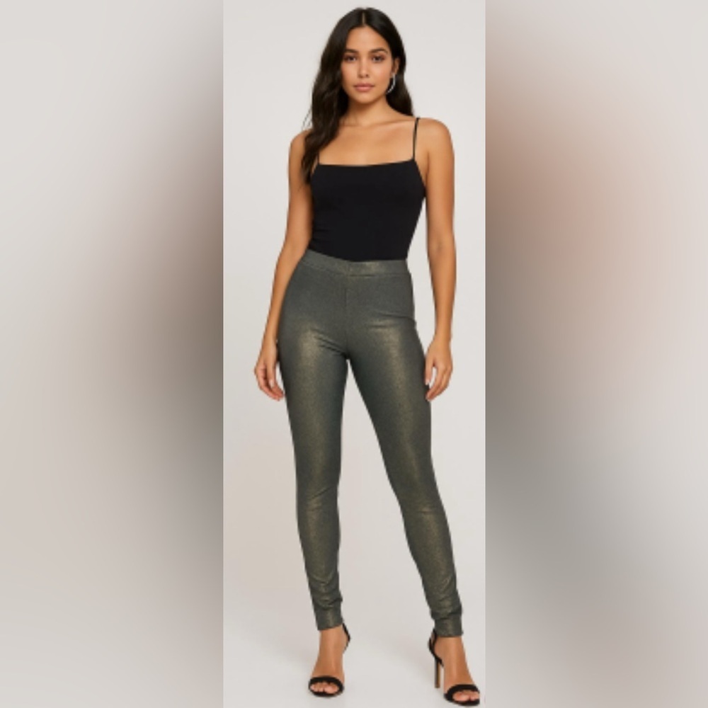 J Brand Metallic Stirrup Leggings S